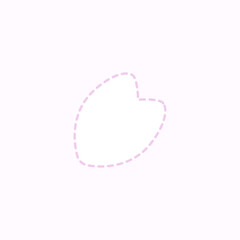 シンプルな波線の桜の花びらアイコン♪