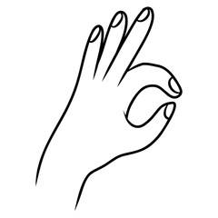 okay hand symbol icon