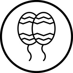 Easter Ballons Icon Style