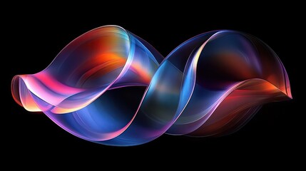 Obraz premium Futuristic Iridescent Abstract Background Design with Glass-like Shapes and Soft Pastel Colors
