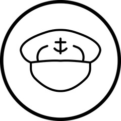 Captain Cap Icon Style