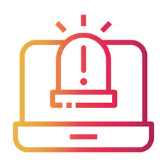 cyber attack Line Gradient Icon