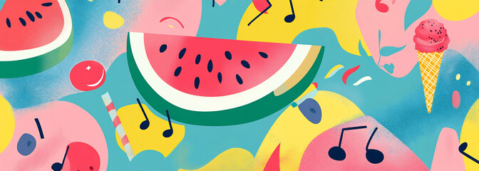 Vibrant summer abstract design