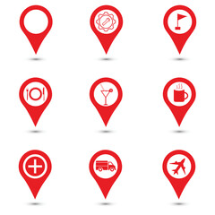 Map Pins and Locations icon set 
