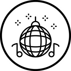 Disco Ball Icon Style
