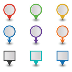 location icon design collection set 
