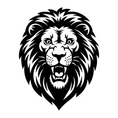 Obraz premium Roaring lion logo on white background