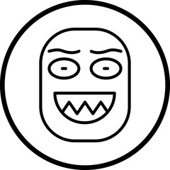 Monster Face Icon Style