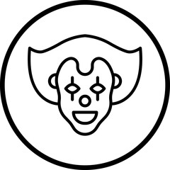 Scary Clown Icon Style