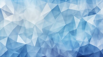 Fototapeta premium Abstract low-poly blue background with sharp edges for digital art and design, copy space