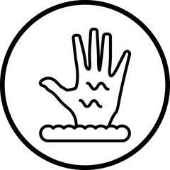 Scary Hand Icon Style