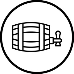 Barrel with Tap Icon Style