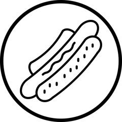 Hot Dog Icon Style