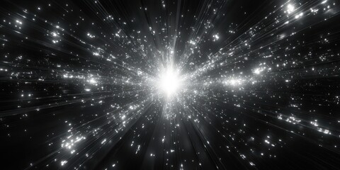 Naklejka premium Futuristic Light Tunnel Dynamic Motion Blur Energy Burst Sci-fi Speed Abstract Digital Art