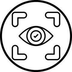 Eye Recognition Icon Style