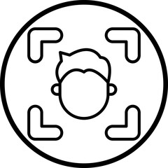 Obraz premium Face Sensor Icon Style