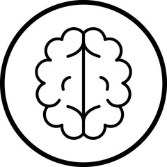 Human Brain Icon Style