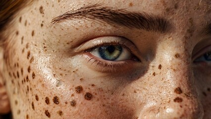 close_up_caucasian_womans_face_with_freckles
