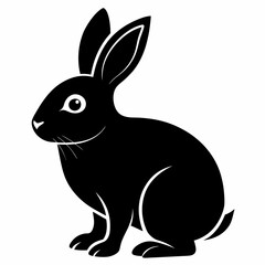 Rabbit Silhouette Vector Illustration Design