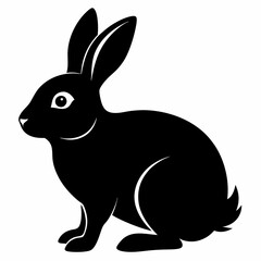 Rabbit Silhouette Vector Illustration Design