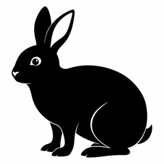 Rabbit Silhouette Vector Illustration Design
