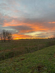 Sunrise in the countryside