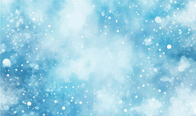 watercolor winter christmas background with snowflakes	
