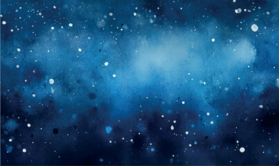 watercolor background space, night sky with stars   © Iryna
