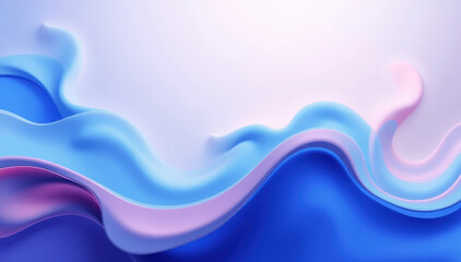 Naklejka premium Abstract Pastel Blue Pink Wave Design
