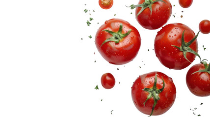 Fresh Red Tomato Isolated on a White Background for Culinary Use and Recipe Inspiration