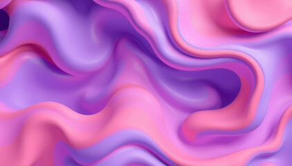 Abstract Pink and Purple Swirling Liquid Forms