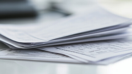 Medical bills paperwork scattered on a desk, symbolizing the financial burden and administrative challenges faced by patients and healthcare providers in managing medical expenses.