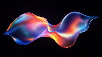 Fototapeta premium Iridescent Liquid Flow Abstract Design Minimalist Elegant Background