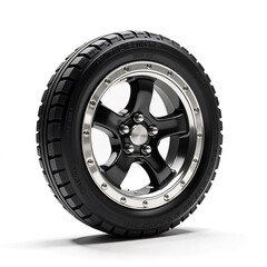Fototapeta premium Tire on white background, 3D