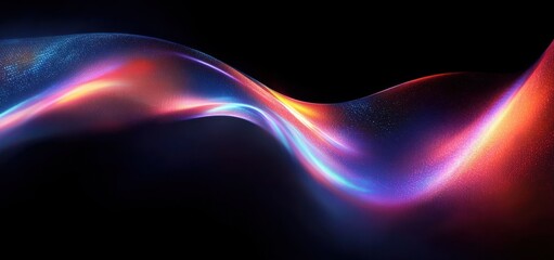 Fototapeta premium Futuristic Abstract Design Flowing Lines Neon Colors Dark Background Digital Art