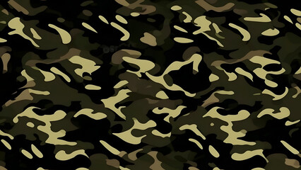 Naklejka premium camouflage texture, hunting, army pattern, dark green background, fashionable design for fabric