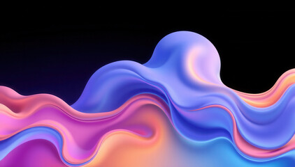 Abstract Colorful Fluid Wave Design Background