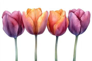 A vibrant display of tulips in various colors, symbolizing beauty and nature.