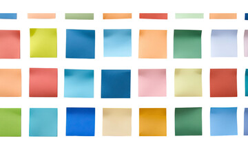 Multicolor post it notes isolated