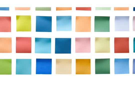 Multicolor post it notes isolated