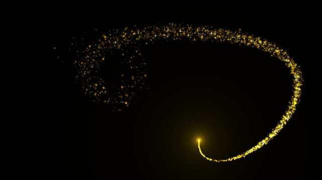 golden heart frame and glitter shiny gold particles and stars, holiday event transition, logo title decoration. festival backgrounds