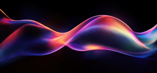 Fototapeta premium Futuristic Abstract Design with Flowing Lines and Soft Neon Colors for Modern Graphic Art
