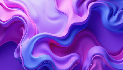 Abstract Purple and Blue Liquid Wave Design