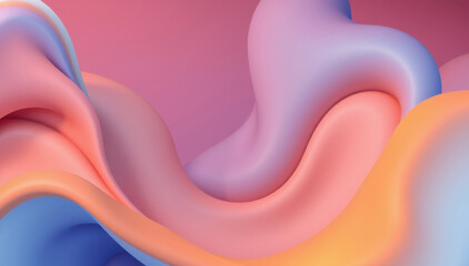 Abstract Pastel Waves Flowing Seamlessly