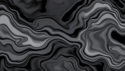 Abstract Black And White Liquid Swirl Pattern