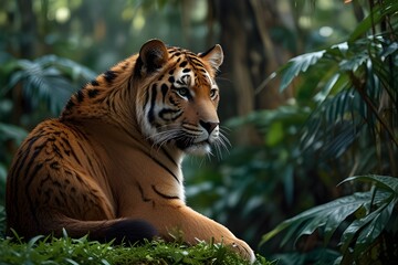 Fototapeta premium tiger in the jungle