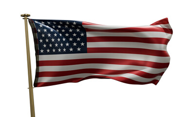 Fototapeta premium Flag of US isolated on white