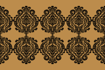 Saree Sarong Motifs Ikat floral paisley embroidery floral.ikat ethnic oriental  seamless pattern traditional.Ikat embroidery style abstract embroidery design for texture,fabric,clothing,wrapping.