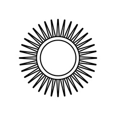 Sun vector icon. Summer illustration sign. hot symbol or logo.