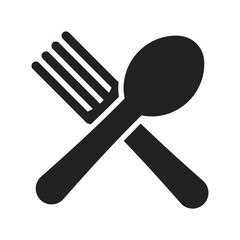 Spoon and fork icon vector. Restaurant illustration sign. Dinner symbol or logo.